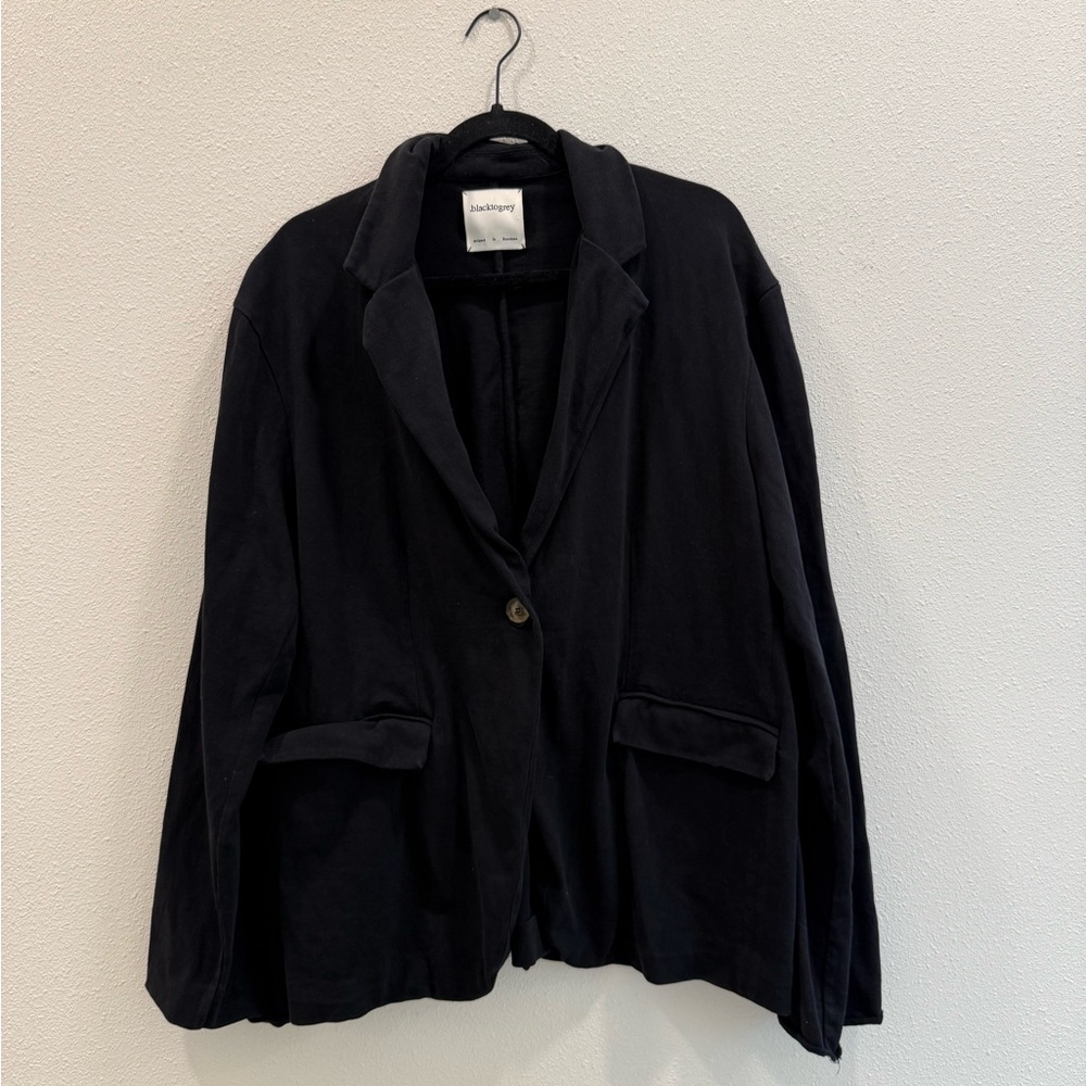 blacktogrey Black Acacia Oversized Organic Cotton Blazer Size Medium